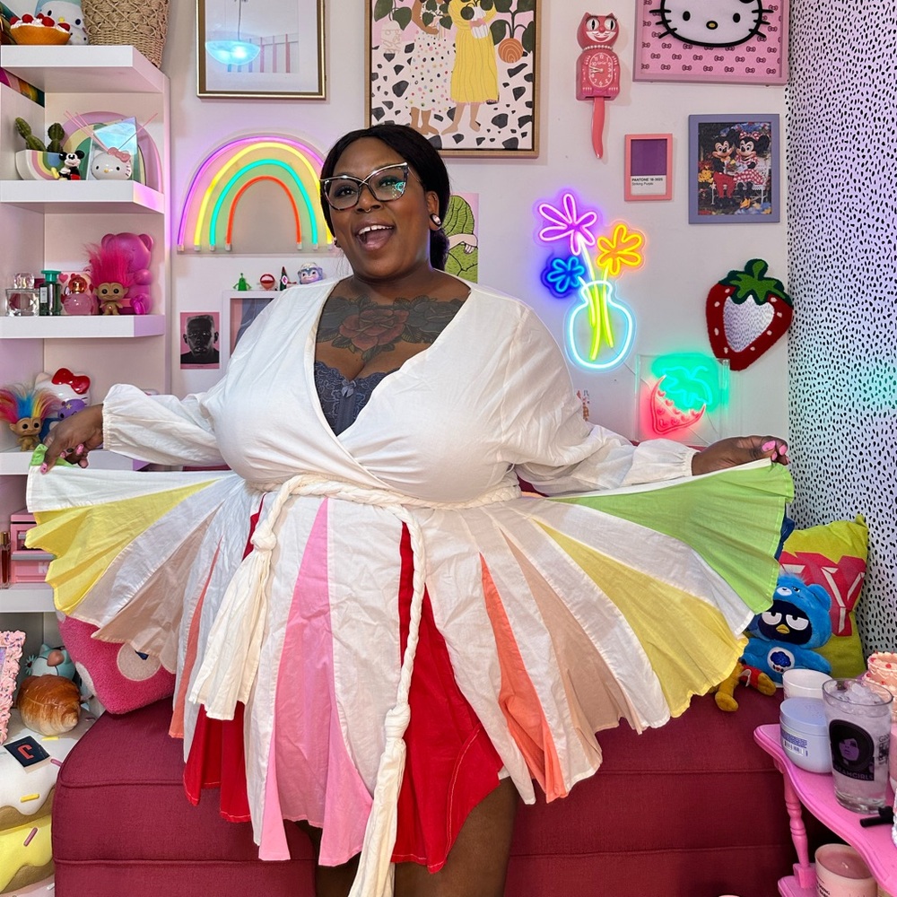Cute rainbow mini dress